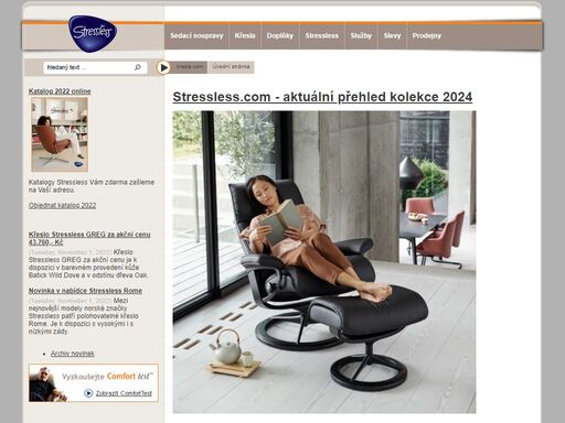 sedací soupravy a křesla stressless od norského výrobce ekornes. oficiální stránky autorizovaného dodavatele pro českou republiku, firmy jsg s.r.o.