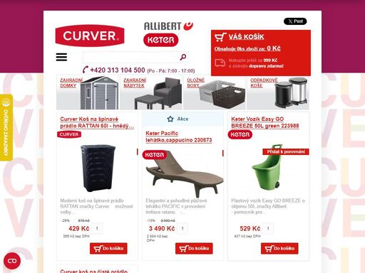 internetový obchod curver-shop.cz nabízí široký výběr plastových boxu, koupelnových doplňků, popelnic kufrů na nářadí a dalších plastových výrobků značky curver.