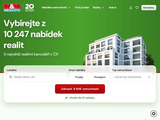 m&m reality - oblíbená realitní kancelář, denně přes 12 000 nemovitostí v nabídce.