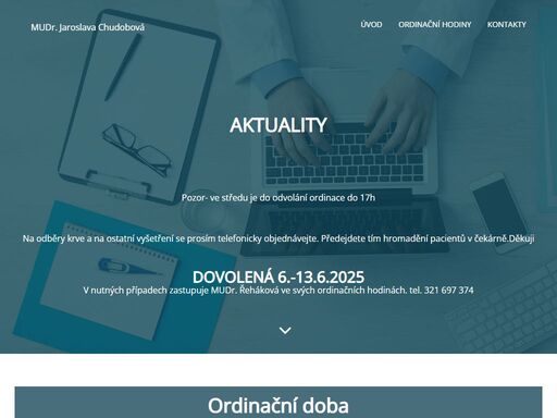 webové stránky mudr. jaroslava chudobová - praktický lékař. 