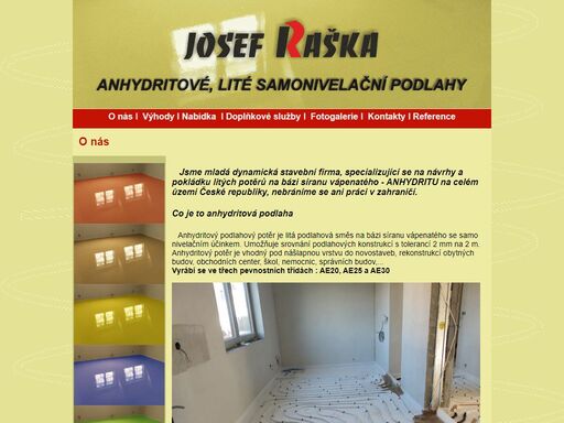 anhydritové lité samonivelační podlahy raška