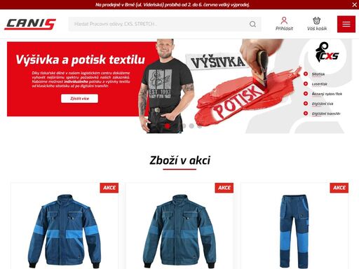 canis safety a.s. - pracovní oděvy, obuv, rukavice a oopp