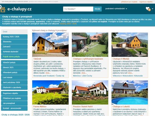 chaty, chalupy, chaty a chalupy, penziony, pronájem, ubytování, dovolená, chaty v čr, chalupy česká republika, chaty a chalupy, chalupy a chaty chaty a chalupy k pronajmutí, kontakty přímo na majitele, žádné provize. vše přehledně a bez reklam :-)
