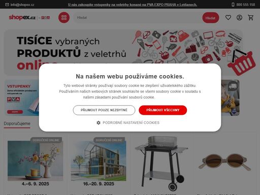 na shopex.cz najdete široký výběr produktů pro dům, hobby, děti, mazlíčky i volný čas. navíc nabízíme i vstupenky na veletrhy a tipy pro chytřejší nákupy.