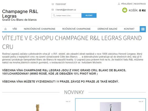 vítejte v e-shopu champagne r&l legras grand cru, champagne r&l legras