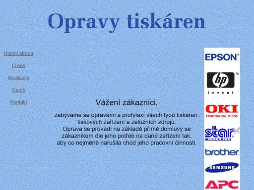 opravy tiskáren, opravy jehličkových, inkoustových a laserových tiskáren