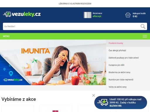 vezuléky.cz - lékárna s vlastním rozvozem