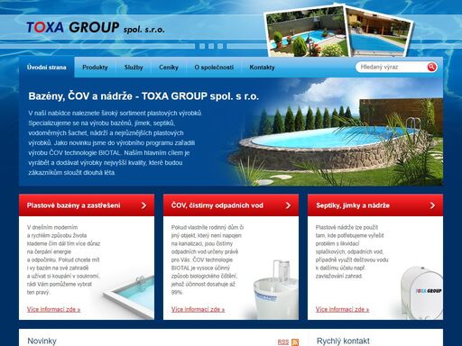 bazény, čov a nádrže - toxa group spol. s r. o. - více informací na www.toxabazeny.cz