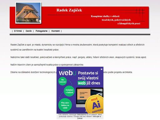 radek zajíček - tesařské, pokrývačské a klempířské práce