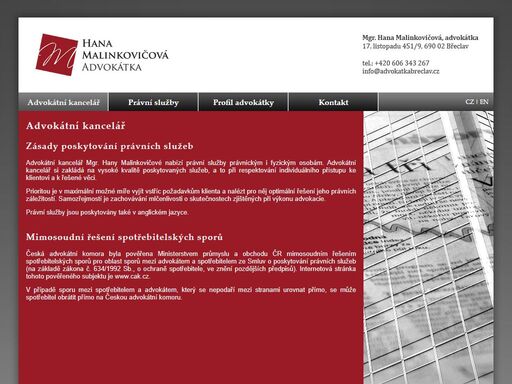 advokátní kancelář  - nabídka právních služeb nejen v břeclavi