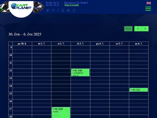 vaše rezervace v kartplanet |  změnit termín |  |  |  | --počet motokár-- 6 7 8 9 10 11 12 13...