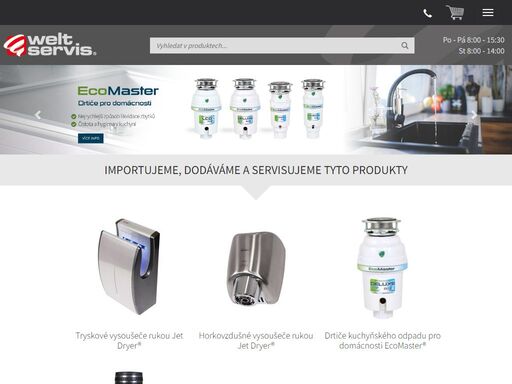     import, prodej, servis - drtiče odpadu ecomaster a waste king, vysoušeče rukou jet dryer, vysoušeče vlasů franke, systém pro uchovávání a dávkování vína vinotek.
