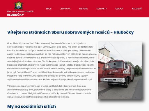 sdh hlubočky - oficiální stránky sdružení hasičů hlubočky