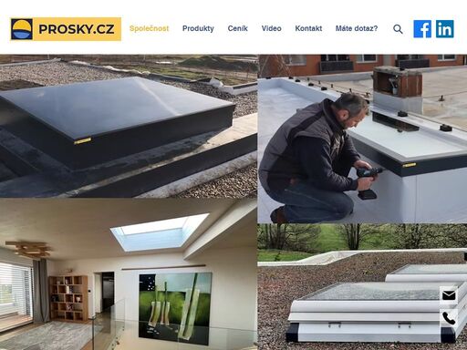 prosky.cz - servisní organizace pro skylux. střešní světlíky, zařízení odvodu kouře a tepla z chúc schodiště, pergoly skylux, akripol, puloplastics
