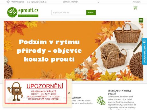 vítejte na našem e-shopu – místě, kde příroda a tradice ožívají!. nabízíme ručně vyráběné proutěné výrobky, které přinášejí jedinečný styl, funkčnost a kouzlo přírodních materiálů do vašeho domova, chaty nebo zahrady. ať už hledáte stylové koše, dekorace, nebo praktické doplňky, naše nabídka vás nadchne. s každým…