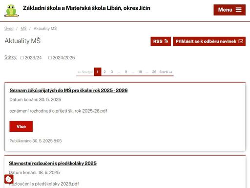 základní škola a mateřská škola libáň