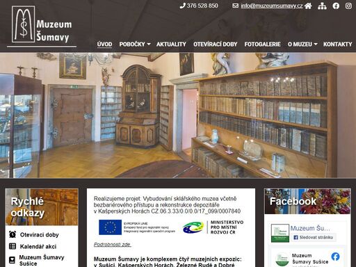 muzeum, šumavy, sušice, kašperské hory, železná ruda, dobrá voda, sirky, historie, výstavy