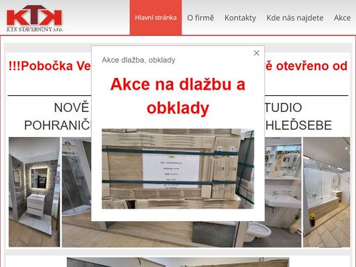 ktk stavebniny s.r.o. prodej stavebního materiálu. pobočky mariánské lázně, velká hleďsebe, planá u mariánských lázní, tachov. koupelnové studio.