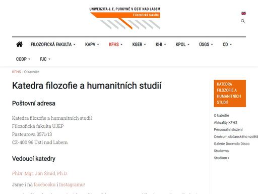 filozofická fakulta univerzity jana evangelisty purkyně v ústí nad labem.
