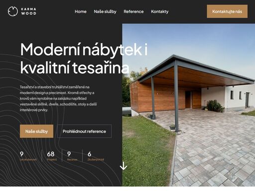 karmawood – kvalitní truhlářské a tesařské práce. vyrábíme nábytek na míru, dřevěné konstrukce, okna, dveře, skříně i schodiště z poctivého dřeva. spolehněte se na řemeslnou preciznost a osobní přístup.