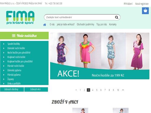 elegantní dámské noční košile a pyžama, pánské noční košile a pyžama, kojící noční košile. sexy krajkové noční košile. nádherné župany s krajkou. krásné prádlo na spaní a volný čas od českého výrobce fima prádlo.