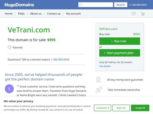 get the premium .com domain you deserve. seamless and professional transactions. payment plans available.