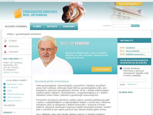 gynekologidká ambulance a ordinace mudr. jiří vambera
