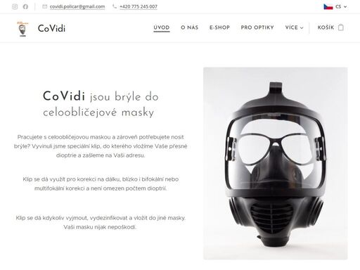 covidi jsou brýle do celoobličejové masky