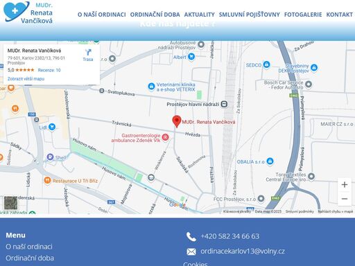 všeobecný praktický lékař pro dospělé, ordinace karlov prostějov