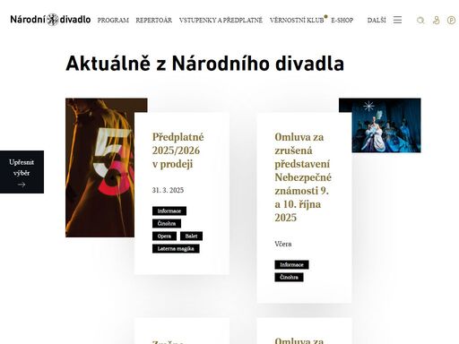 národní divadlo je reprezentativní scénou české republiky. je jedním ze symbolů národní identity a součástí evropského kulturního prostoru.