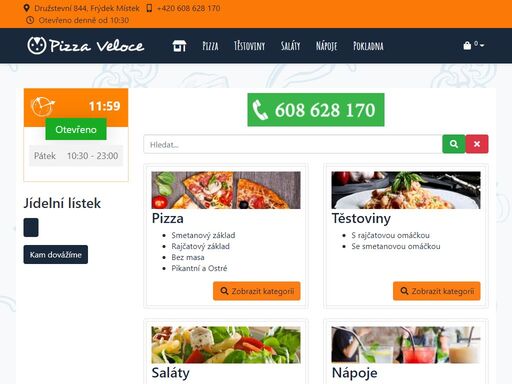 rozvoz frýdek místek, obaly a doprava fm zdarma platba kartou u kurýra