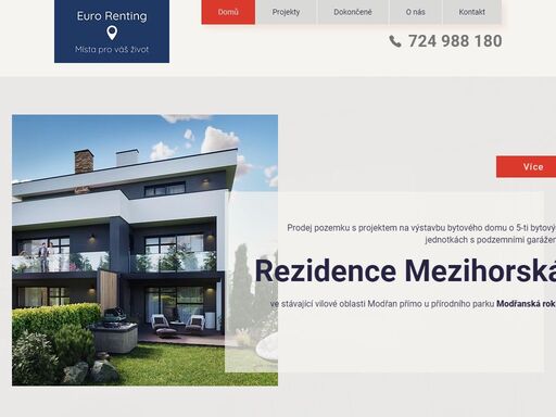 společnost euro renting s.r.o. která byla založena již v roce 1995 se od počátku svého působení na trhu specializují zejména na developerské projekty.