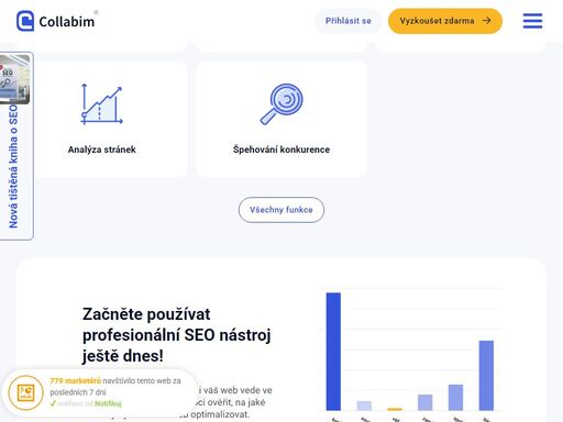 spravujte své seo aktivity efektivně pomocí seo nástroje collabim. pozice a hledanost, návrhy klíčových slov, analýza url, svatý grál či ppc analýza.