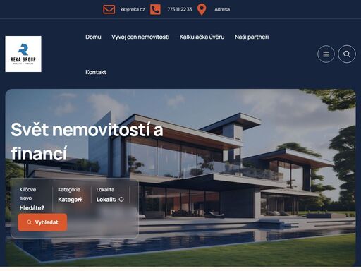reka group sro reality-finance svět nemovitostí a financí klíčové slovo kategorie kategorieprodejpronájem lokalita vyhledat vyhledat vyhledat více filtrů cena min max kč kčkč kčkčkč kčkčkčkč radius search míle tag byt letná dům na prodej luxusní bydlení prodej bytu pronájem kanceláře rodinný dům zobrazit více použij filtr reset o společnosti reality a finance. reka group s.r.o. je specialista na reality,