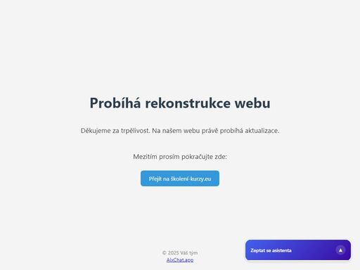 rekvalifikační kurzy, školení a nebo semináře -             najděte si kurz a nebo školení z nabídky různých společností.            web obsahuje seznam kurzů a školení z různých oborů :  rekvalifikační kurzy, semináře a školení - zdravotní kurzy a alternativní medicína - jazykové kurzy a školení - finanční, právní, daňové, mzdové a účetní kurzy a semináře - dotace, projekty, eu, fondy a školení v oblasti podnikatelských záměrů -  management, marketing, prodej a ostatní manažerské kurzy a školení - počítačové kurzy a semináře - grafika, databáze, programování, web  internet, office, gis - sportovní a relaxační kurzy - umělecké kurzy - humanitní kurzy a semináře - psychologie, pedagogika, filozofie, sociologie, historie - kurzy, semináře a přednášky pro studenty - kurzy, semináře a přednášky pro lékaře  - řemeslné a výtvarné kurzy a semináře - kosmetické kurzy - kurzy pro realitní makléře -  stavebnictví - dárkové kurzy -