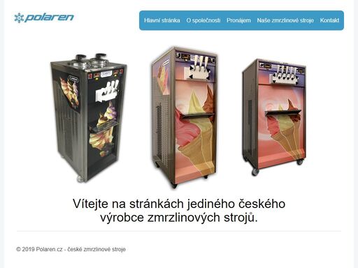 polaren.cz - zmrzlinové stroje, výrobníky zmrzliny, zmrzlinové vytríny, stroje na zmrzlinu