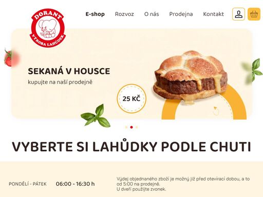 výroba lahůdek dorant, bagety, svačinové pochoutky, pomazánky, saláty, zmrzlina
