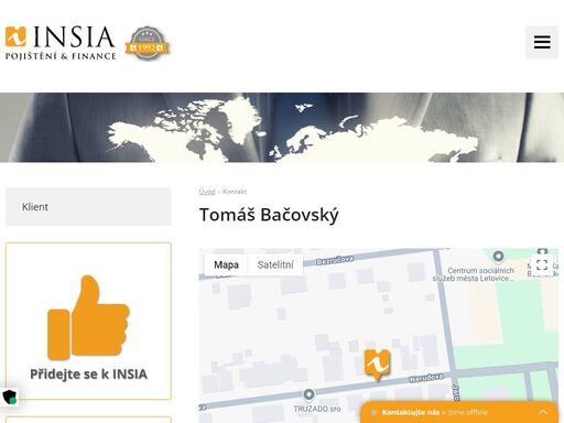 insia a.s. praha. jste makléř nebo zájemce o pojištění? kontaktujte naše specialisty nebo se na nás obraťte přes kontaktní formulář.
