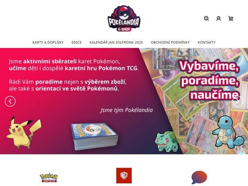 eshop s oficiálními kartami pokémon.