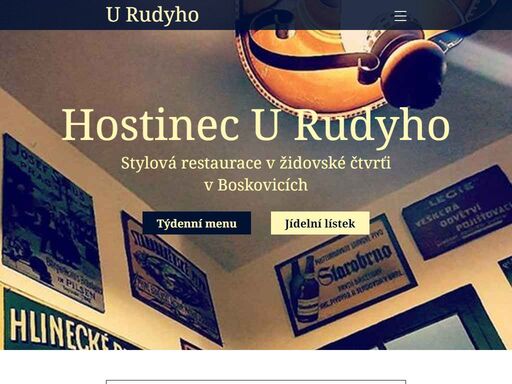 stylová hospůdka v židovské čtvrti v boskovicích s domácí atmosférou rodinného podniku s výbornou tradiční českou a moravskou kuchyní.
v jídelníčku najdete klasická česká jídla a nezapomínáme ani na ty, co nejedí maso. pořádáme oslavy narozenin, firemní večírky, svatby, 
maturitní večírky,víkendové a sezónní kulinářské akce