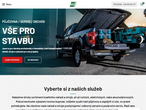 velký výběr nářadí a strojů. nářadí ruční, elektrické, nebo akumulátorové. prodej stropního bednění a vybavení pro stavbu.