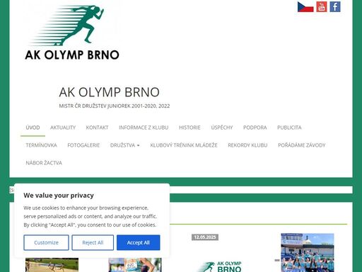 v neděli 25. 5. 2025 se v chebu uskutečnilo 1. kolo letošní extraligy mužů a žen. počasí bylo celý den chladné a deštivé. spousta individuálních výkonů ve sprintech a technikách, tak bylo výrazně ovlivněno. naše družstvo však statečně bojovalo a výsledkem je parádní 3. příčku za vítěznou plzní a druhým kladnem. vynikajícího individuálního výsledku dosáhla mladičká čtvrtkařka anna cerovská, která časem 54,78 s splnila limit pro start na evropském olympijském festivalu mládeže, který se uskuteční na konci července ve skopje (severní makedonie). pořadí družstev: 1. ak škoda plzeň, 287 b 2. a. c. tepo kladno, 239 b 3. ak olymp brno, spolek, 237 b 4. usk praha, 204,5 b 5. tj dukla praha, 186 b 6. psk olymp praha, z.s., 160 b 7. ssk vítkovice, z.s., 123,5 b kompletní výsledky zde: gratulujeme!