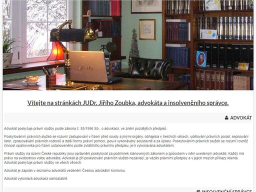 advokátní kancelář judr. jiřího zoubka, advokát a insolvenční správce