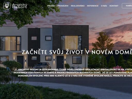 anglický resort je český developer specializující se na výstavbu uzavřených rezortů a prodej řadových rodinných domů. s více než 25 lety zkušeností stavíme kvalitní a moderní domovy splňující nejvyšší standardy bydlení. od roku 2000 jsme realizovali 8 rezidenčních projektů s více než 400 prodanými domy.