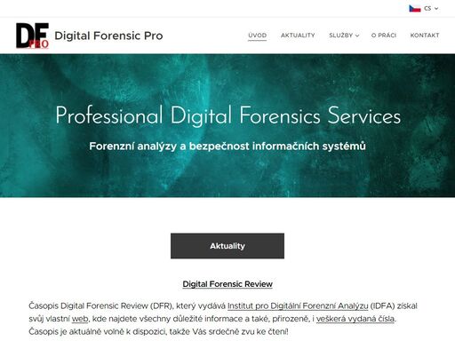 časopis digital forensic review (dfr), který vydává institut pro digitální forenzní analýzu (idfa) získal svůj vlastní web, kde najdete všechny důležité informace a také, přirozeně, i veškerá vydaná čísla. časopis je aktuálně volně k dispozici, takže vás srdečně zvu ke čtení!