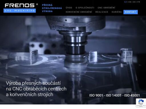 frenos s.r.o. - olomouc - výroba přesných součástí na cnc obráběcích centrech