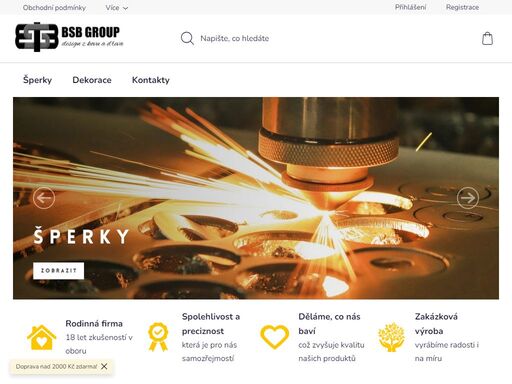 objevte široký výběr ručně vyráběných šperků a dekorací od rodinné firmy bsb group. nabízíme jedinečné prsteny, náramky, přívěsky a zakázkovou výrobu. kvalita a spolehlivost s více než 18 lety zkušeností. navštivte náš e-shop a udělejte radost sobě nebo svým blízkým.