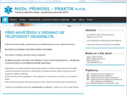 ordinace praktického lékaře pro hevlín, hrádek a dyjákovice.