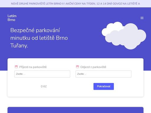 bezpečné parkování u letiště brno tuřany. zdarma transfer z parkoviště až na letiště. rezervace parkování letiště brno online.