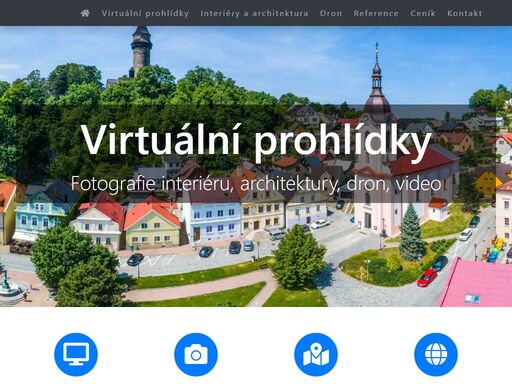 nabízíme virtuální prohlídky, fotografie architektury, foto a video z dronu, foto pro realitní kanceláře, video prohlídky a mnoho dalšího.
